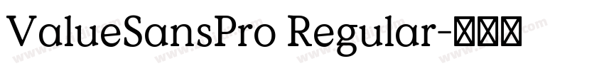 ValueSansPro Regular字体转换